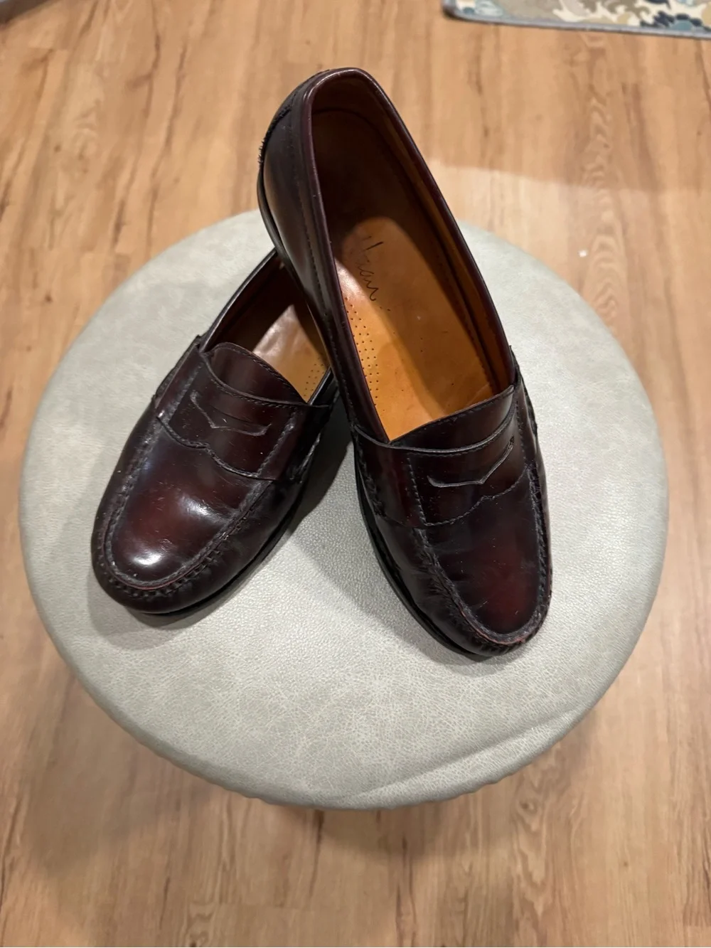 COLE HAAN MENS CLASSIC PENNY BROWN LEATHER LOAFERS STYLE 03504 SZ 9.5